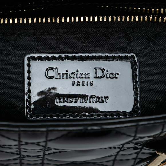 Pre-Loved Dior Mini Patent Cannage Lady Dior - Picture 5 of 7